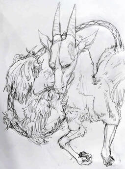 Dragon Goat Sketch