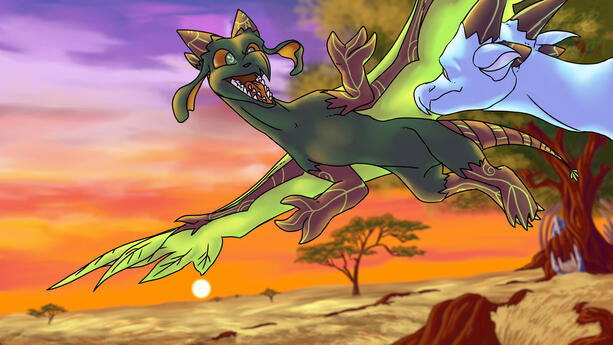 Sunset Flight oc Art